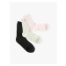 Koton Basic Set of 3 Crepe Socks, Multicolored