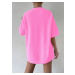 Ružové oversize tričko
