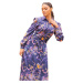 Chi Chi London Košeľové šaty  slivková / zmiešané farby