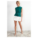 Trendyol Green Crew Neck Sleeveless Woven Blouse