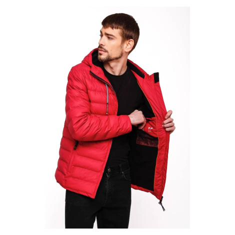 STONE HARBOUR Zimná bunda 'Zaharoo'  červená / biela