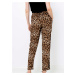 Béžové nohavice s leopardím vzorom CAMAIEU