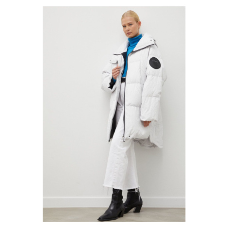 Páperová bunda MMC STUDIO Moonwalk dámska, biela farba, zimná, oversize