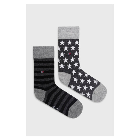 Detské ponožky Tommy Hilfiger čierna farba