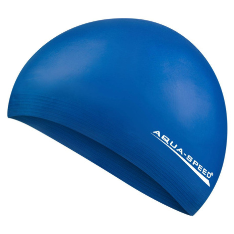 AQUA SPEED Plavecká čiapka Soft Latex Tmavo modrý vzor 02