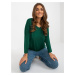 Dark green women's basic viscose blouse