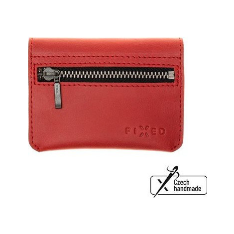 FIXED Tripple Wallet z pravej hovädzej kože červená