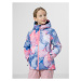 Dievčenská lyžiarska bunda 4F JUNIOR GIRLS SKI JACKET JKUDN002-56A-LIGHT PINK ALLOVER