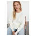 Trendyol Ecru Side Pearled Knitwear Sweater