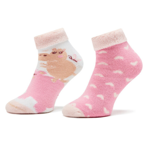 United Colors Of Benetton Súprava 2 párov vysokých detských ponožiek 6AO3F2142 908 Farebná