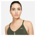 Nike DF INDY V-NECK BRA W Dámska športová podprsenka, khaki, veľkosť