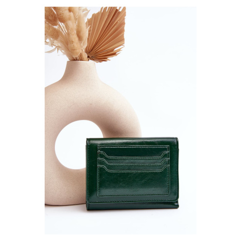 Women's wallet made of dark green Joanela eco-leather