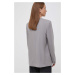Vlnená bunda Calvin Klein šedá farba, oversize, jednofarebná