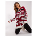 Burgundy long oversize sweater