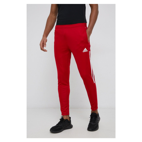Tréningové nohavice adidas Performance GJ9869 pánske, červená farba, jednofarebné
