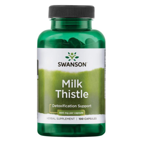 Swanson Milk Thistle (Pestrec mariánsky), 500 mg, 100 kapsúl