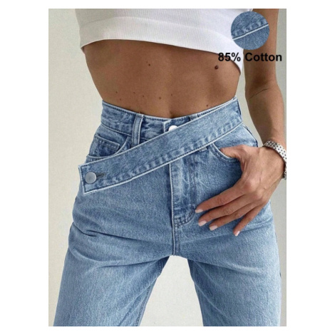 MODRÉ ŠIROKÉ RIFLE iMóda