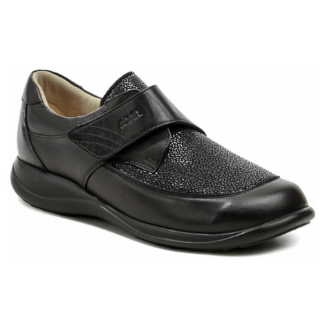 Axel AXCW010 čierne dámske poltopánky topánky šírka H