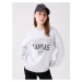 LC Waikiki Crew Neck Printed Long Sleeve Oversize Women's Sweatshirt