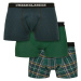 Boxer Shorts 3-Pack dgrn plaidaop+btlgrn/dblu+dgrn