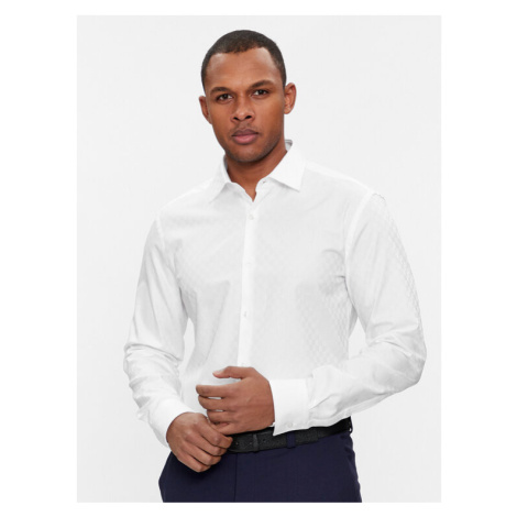 Hugo Košeľa Kenno 50508316 Biela Slim Fit Hugo Boss