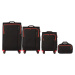 ČIERNO-ČERVENÁ SADA CESTOVNÝCH KUFROV AVC01 AVC01, SET OF 3 SUITCASES (L,M,S) WINGS, BLACK/ORANG