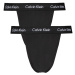 CALVIN KLEIN - 2PACK cotton stretch black pánske tangá