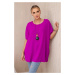 Oversized blouse with pendant purple color