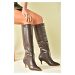 Fox Shoes Women's Brown Low Heeled Boots