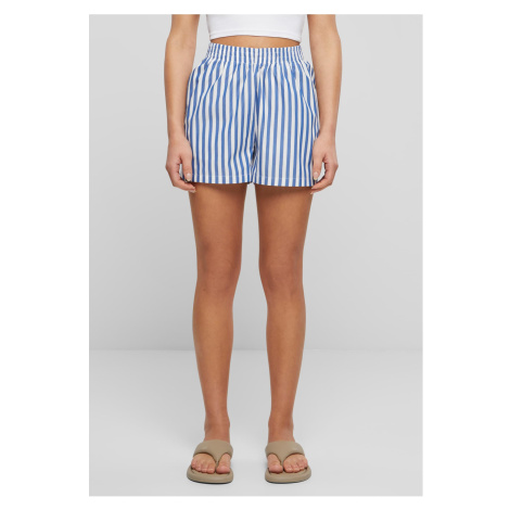 Women's striped shorts white/blue Urban Classics