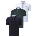 TRIPLE SET T8582 DEWBERRY MENS T-SHIRT-NAVY BLUE-WHITE-GREEN