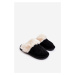 Black Befana children's slippers with fur