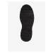 Čierno-krémové kožené členkové topánky na podpätku Tamaris