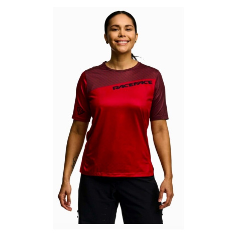 Women's Race Face Indy SS Dark Red Cycling Jersey