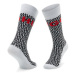 Hugo Súprava 2 párov vysokých pánskych ponožiek Allover Logo 50473191 Čierna
