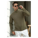 18701 Dewberry Turtleneck Mens Knitwear-Khaki