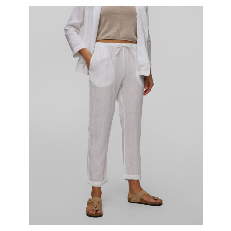 Dámske Biele ľanové Nohavice Deha
