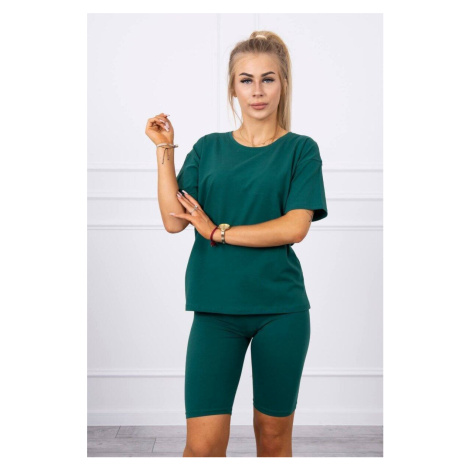 Set of top+leggings dark green