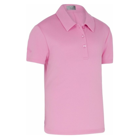 Callaway Youth Micro Hex Swing Tech Polo Pink Sunset