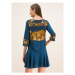 TWINSET Každodenné šaty 192TT2265 Modrá Regular Fit