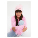 Trendyol Pink Embroidery Girl Knitted Beanie
