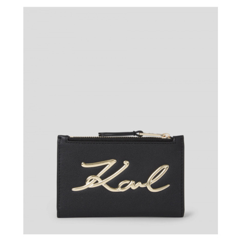 Púzdro Na Platobné Karty Karl Lagerfeld K/Signature Bifold Zip Ch Čierna