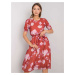 Červené dámske kvetinové šaty LK-SK-507659.02P-red