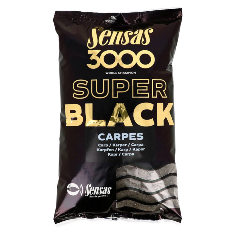 Sensas kŕmenie 3000 Super BLACK 1kg Carpes