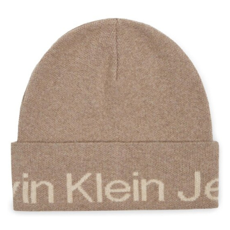 Calvin Klein Jeans Čiapka Logo Beanie K60K611271 Sivá