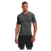 Tričko Under Armour Hg Armour Comp SS Tee Carbon Heather/ Black L