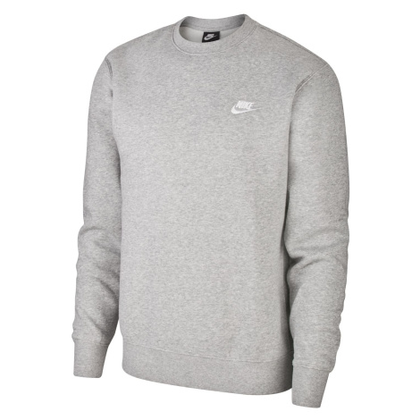 Nike Sportswear Club Fleece Crewneck Heather Grey - Pánske - Mikina Nike - Sivé - BV2662-063