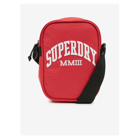 Červená pánska malá crossbody taška s nápisom Superdry Side Bag