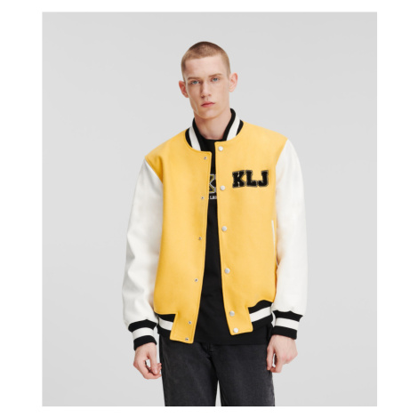 Bunda Karl Lagerfeld Jeans Klj Baseball Jacket Mellow Yellow/ White