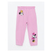 LC Waikiki Baby Girl Tracksuit Bottoms with an Elastic Waist Minnie Mouse Print